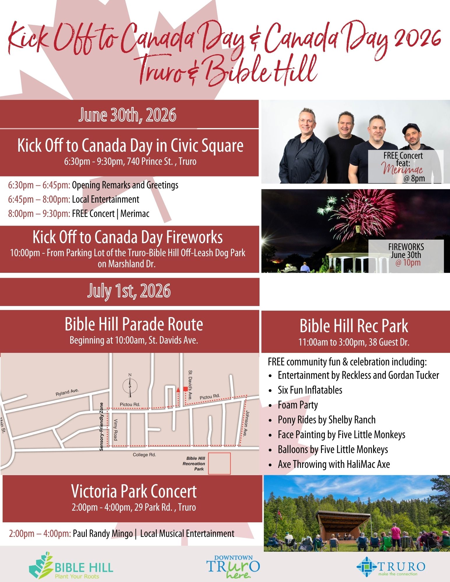 Canada Day Schedule 2026