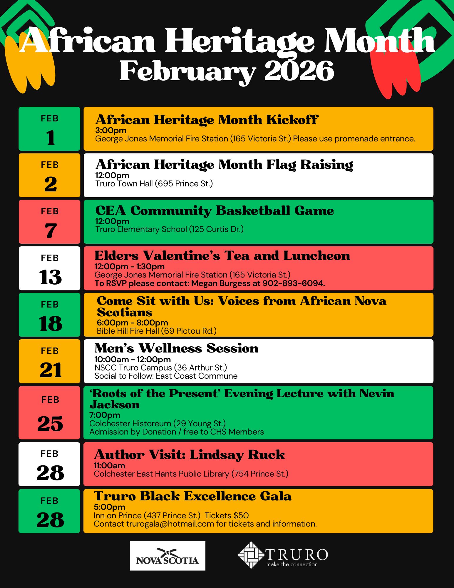 African Heritage Month Calendar of Events 2026